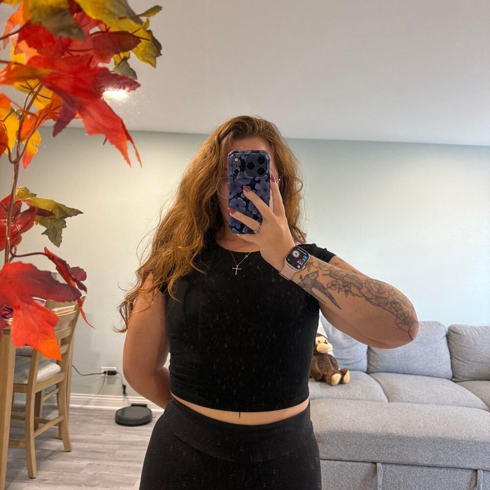 Garage Open Back Black Baby Tee